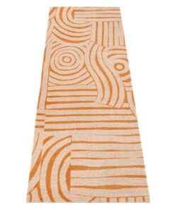 Design loper Fantastique Elle Decoration - beige/goud - overzicht schuin, thumbnail