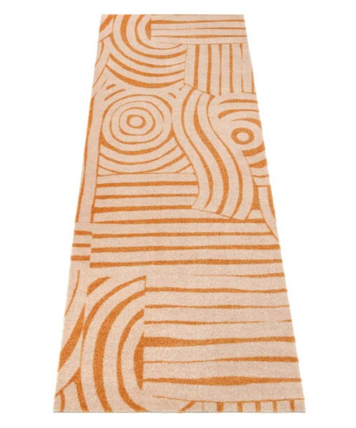 Design loper Fantastique Elle Decoration - beige/goud - overzicht schuin