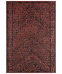 Binnen & buiten vloerkleed Mardin - rood/zwart - overzicht boven, thumbnail