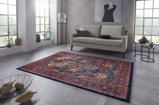 Vintage vloerkleed Kolal - Rood - sfeer