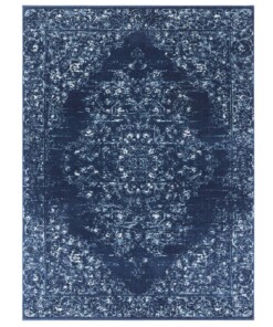 Vintage vloerkleed Pandeh - donkerblauw - overzicht boven, thumbnail