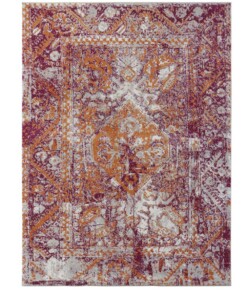 Vintage vloerkleed Chelozai - framboosrood - overzicht boven, thumbnail