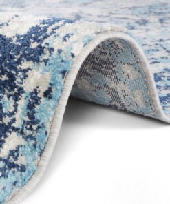 Vintage vloerkleed Chelozai - blauw - close up, thumbnail