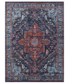 Vintage vloerkleed Azrow - denim blauw - overzicht boven, thumbnail Vintage vloerkleed Azrow - denim blauw - overzicht boven, thumbnail