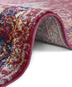 Vintage vloerkleed Azrow - framboosrood - close up, thumbnail