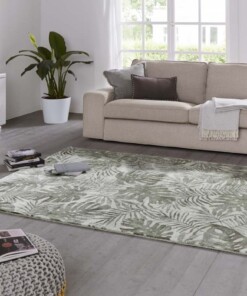 Design vloerkleed Charante Elle Decoration - crème/groen - sfeer