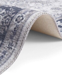 Oosters vloerkleed Nain Elle Decoration - grijs/saffierblauw - close up, thumbnail Oosters vloerkleed Nain Elle Decoration - grijs/saffierblauw - close up, thumbnail