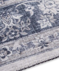 Oosters vloerkleed Nain Elle Decoration - grijs/saffierblauw - close up, thumbnail Oosters vloerkleed Nain Elle Decoration - grijs/saffierblauw - close up, thumbnail