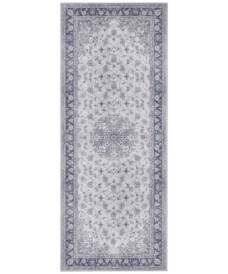 Oosters vloerkleed Nain Elle Decoration - grijs/saffierblauw - overzicht boven, thumbnail Oosters vloerkleed Nain Elle Decoration - grijs/saffierblauw - overzicht boven, thumbnail