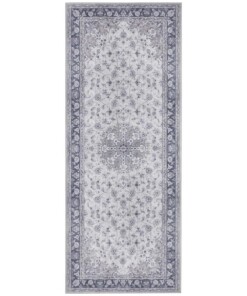 Oosters vloerkleed Nain Elle Decoration - grijs/saffierblauw - overzicht boven, thumbnail Oosters vloerkleed Nain Elle Decoration - grijs/saffierblauw - overzicht boven, thumbnail