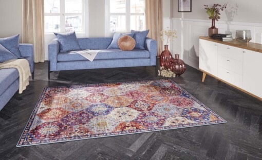Oosters vloerkleed Kashmir Ghom Elle Decoration - multi - sfeer