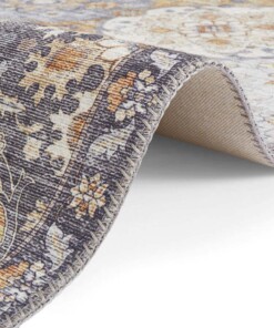 Oosters vloerkleed Kashmir Ghom Elle Decoration - honinggeel - close up, thumbnail