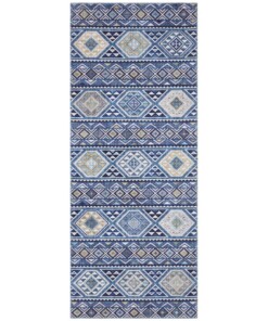 Kelim vloerkleed Anatolian Elle Decoration - saffierblauw - overzicht boven, thumbnail Kelim vloerkleed Anatolian Elle Decoration - saffierblauw - overzicht boven, thumbnail