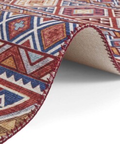 Kelim vloerkleed Anatolian Elle Decoration - wijnrood - close up, thumbnail Kelim vloerkleed Anatolian Elle Decoration - wijnrood - close up, thumbnail