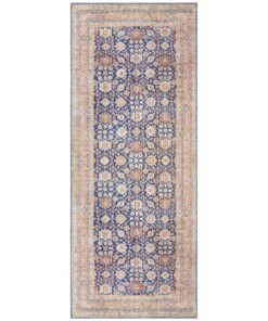 Oosters vloerkleed Mahal Elle Decoration - marineblauw - overzicht boven, thumbnail