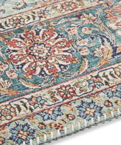 Oosters vloerkleed Mahal Elle Decoration - jade - close up, thumbnail Oosters vloerkleed Mahal Elle Decoration - jade - close up, thumbnail