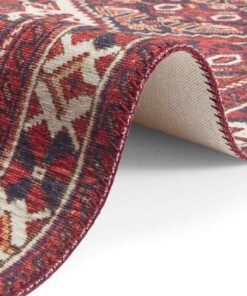 Kelim vloerkleed Elle Decoration - wijnrood - close up, thumbnail Kelim vloerkleed Elle Decoration - wijnrood - close up, thumbnail