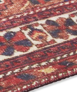 Kelim vloerkleed Elle Decoration - wijnrood - close up, thumbnail Kelim vloerkleed Elle Decoration - wijnrood - close up, thumbnail