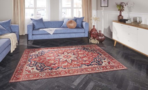 Oosters vloerkleed Täbriz Elle Decoration - oriëntaals rood - sfeer