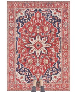 Oosters vloerkleed Täbriz Elle Decoration - oriëntaals rood - overzicht sfeer, thumbnail