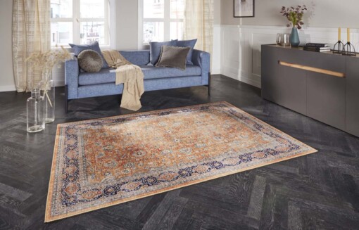 Oosters vloerkleed Maschad Elle Decoration - goud - sfeer