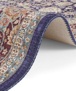 Oosters vloerkleed Maschad Elle Decor - marineblauw - close up, thumbnail Oosters vloerkleed Maschad Elle Decor - marineblauw - close up, thumbnail