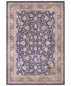 Oosters vloerkleed Maschad Elle Decor - marineblauw - overzicht sfeer, thumbnail Oosters vloerkleed Maschad Elle Decor - marineblauw - overzicht sfeer, thumbnail