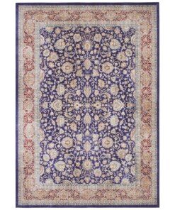 Oosters vloerkleed Maschad Elle Decor - marineblauw - overzicht boven, thumbnail Oosters vloerkleed Maschad Elle Decor - marineblauw - overzicht boven, thumbnail