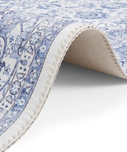 Oosters vloerkleed Maschad Elle Decoration - saffierblauw - close up, thumbnail Oosters vloerkleed Maschad Elle Decoration - saffierblauw - close up, thumbnail