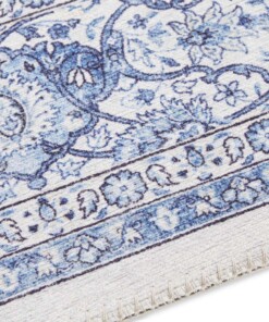 Oosters vloerkleed Maschad Elle Decoration - saffierblauw - close up, thumbnail Oosters vloerkleed Maschad Elle Decoration - saffierblauw - close up, thumbnail