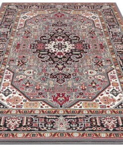 Klassiek vloerkleed Medaillion - grijs - overzicht schuin, thumbnail Klassiek vloerkleed Medaillion - grijs - overzicht schuin, thumbnail