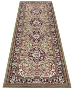 Klassiek vloerkleed Medaillion - groen - overzicht schuin, thumbnail