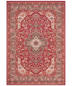 Klassiek vloerkleed Medaillion - rood - overzicht boven