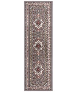 Perzisch tapijt Parun Täbriz - grijs/rood - overzicht boven, thumbnail