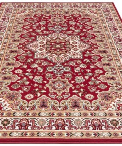 Perzisch tapijt Parun Täbriz - rood - overzicht schuin, thumbnail