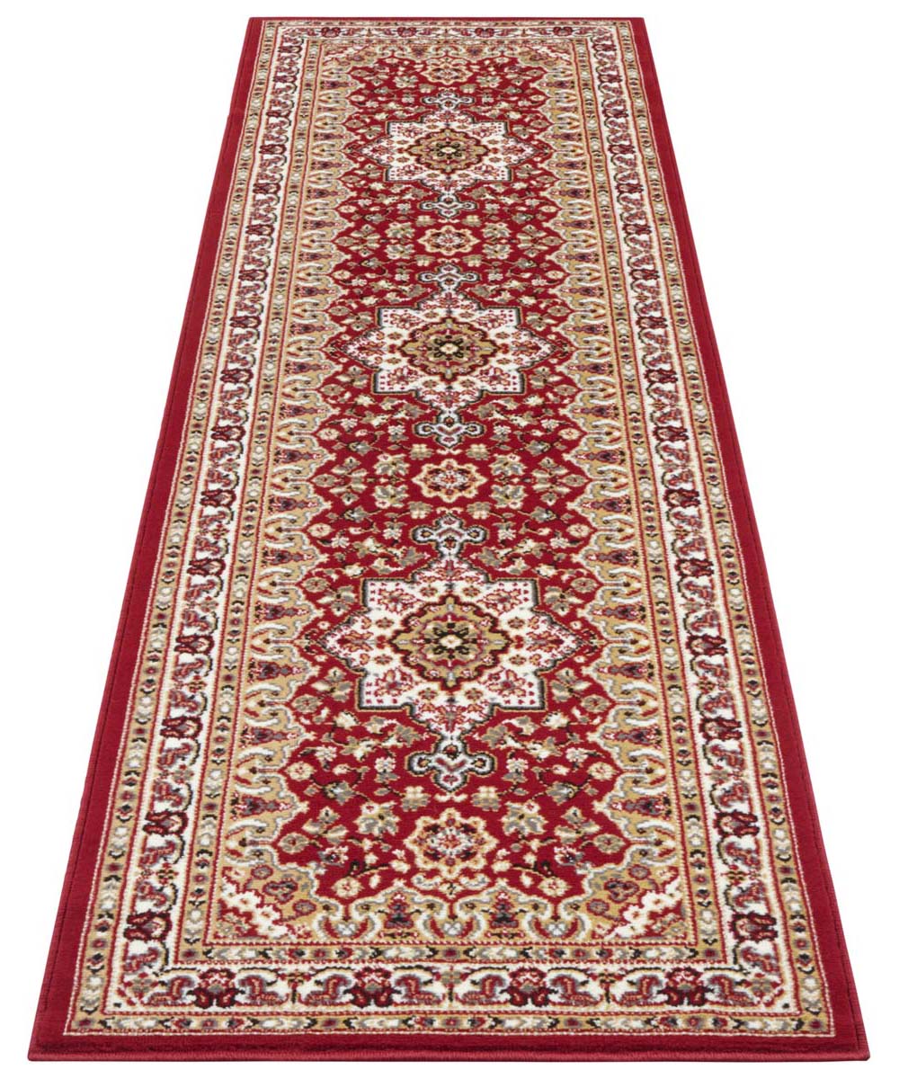 long planter ochtendgloren Perzisch tapijt Parun Täbriz - rood | Tapeso