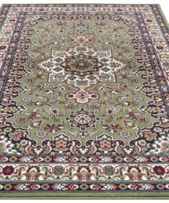 Perzisch tapijt Parun Täbriz - groen - overzicht schuin, thumbnail