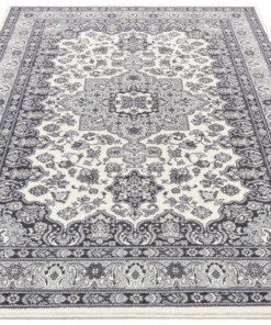 Perzisch tapijt Parun Täbriz - grijs - overzicht schuin, thumbnail