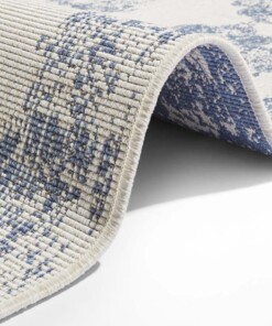 Loper binnen & buiten Camella - blauw/crème - close up, thumbnail Loper binnen & buiten Camella - blauw/crème - close up, thumbnail