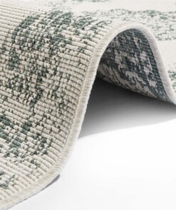 Loper binnen & buiten Camella - groen/crème - close up, thumbnail