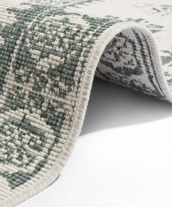 Loper binnen & buiten Duque - groen/crème - close up, thumbnail