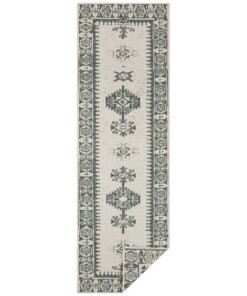 Loper binnen & buiten Duque - groen/crème - overzicht boven, thumbnail