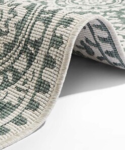 Loper binnen & buiten Jardin - groen/crème - close up, thumbnail Loper binnen & buiten Jardin - groen/crème - close up, thumbnail