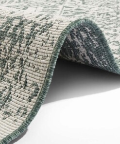 Binnen & buiten vloerkleed Danao - groen/crème - close up, thumbnail