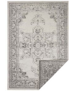 Binnen & buiten vloerkleed Borbon - grijs/crème - overzicht boven, thumbnail