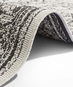 Binnen & buiten vloerkleed Borbon - zwart/crème - close up, thumbnail Binnen & buiten vloerkleed Borbon - zwart/crème - close up, thumbnail