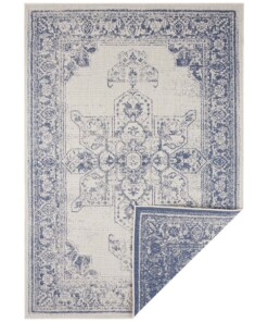 Binnen & buiten vloerkleed Borbon - blauw/crème - overzicht boven, thumbnail Binnen & buiten vloerkleed Borbon - blauw/crème - overzicht boven, thumbnail