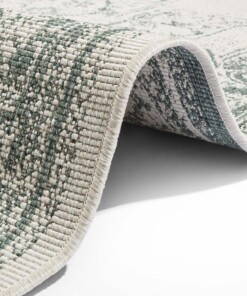 Binnen & buiten vloerkleed Borbon - groen/crème - close up, thumbnail Binnen & buiten vloerkleed Borbon - groen/crème - close up, thumbnail