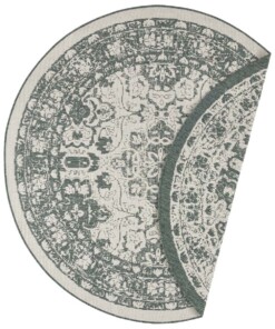 Rond binnen & buiten vloerkleed Jole - groen/crème - overzicht boven, thumbnail Rond binnen & buiten vloerkleed Jole - groen/crème - overzicht boven, thumbnail