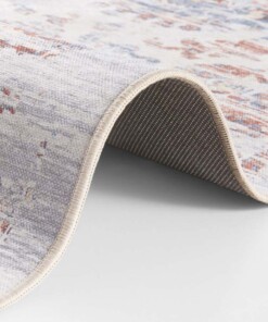 Vintage vloerkleed Orient - blauw/rood - close up, thumbnail